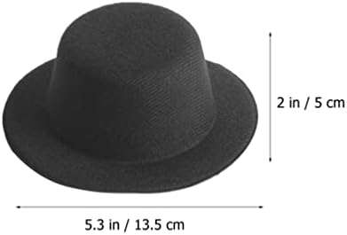 Chapéus de santa stobok preto 4pcs pequenos tops chapéus diy penteados artesanais Material Material Chapé