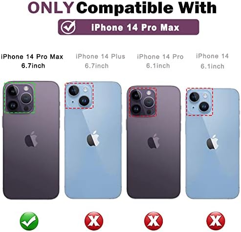 Taednomzn para iPhone 14 Pro Max Case, Caixa de telefone protetora de proteção pesada à prova de queda de grau militar