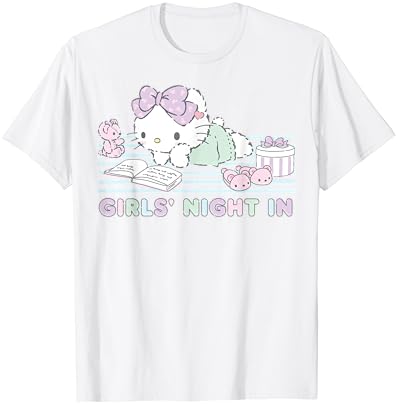 Hello Kitty Girls Night na leitura de camiseta