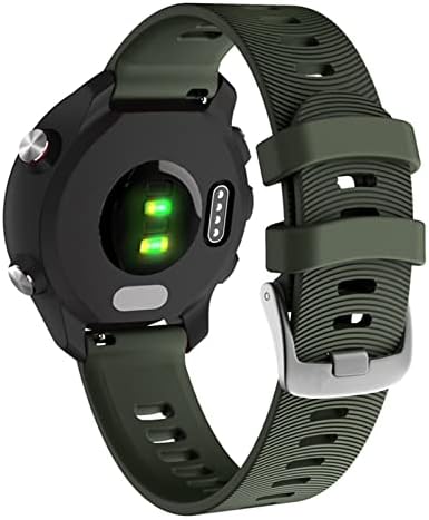 CEKGDB 20mm Sport Silicone Watch Band Strap for Garmin Forerunner 245 245m 645 Vivoactive 3 Vivomove HR Smart Bracelet Pulset