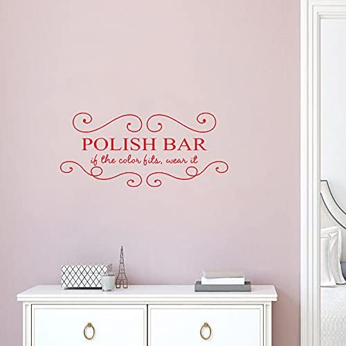 Nails, decalque de parede de salão garotas de beleza pregos adesivos de parede para barras polonês de manicure