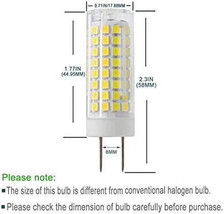 G MGY OLED LED GY8.6 Bulbo, lâmpada LED 7W T4 G8, Substituição de lâmpada de halogênio de 75W, lâmpada de base bi-pino GY8.6, AC120V,
