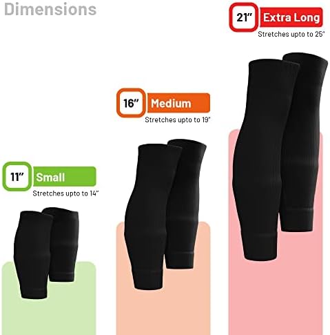 Mangas de perna tekkerz - pequenas, médias, extra longas