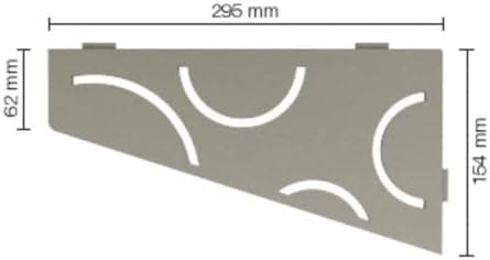 Sistemas Schluter Quadrilat Corner Shelf -E - Floral Design - Aço inoxidável escovado - acessário de chuveiro Kerdi -line