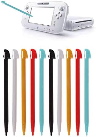Sara-U 10pcs elegante caneta de toque colorida compatível com Nintendo Wii U WiiU Gamepad Console