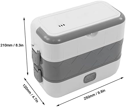Topincn Electric Lunch Bow Box mais quente, 2l de lancheiras aquecidas de lancheiras aquecidas aquecedor de comida portátil para