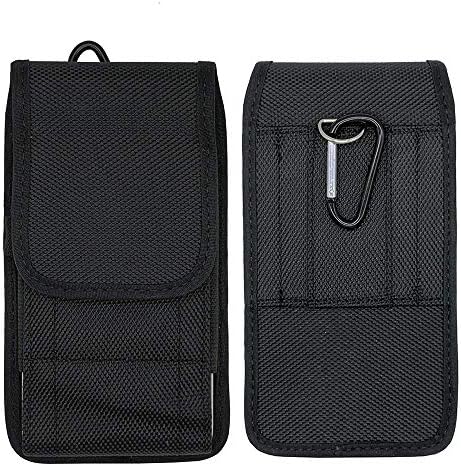 ABCTEN Black Belt Clipe Phone Titular Bag de nylon de nylon/horizontal Caso para Huawei P Smart 2020 Honra 30 Lite