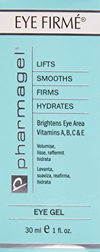 Pharmagel Eye Firme | Gel de olho para firmamento natural, inchaço e rugas | Círculos escuros sob tratamento ocular |