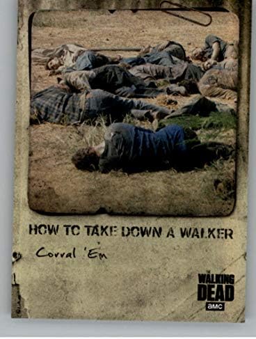 2018 Topps Walking Dead Hunters e The Hunted Como derrubar um Walker ht-1 curral 'em cartão de negociação