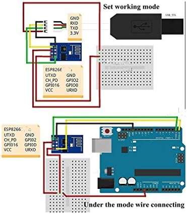 HILETGO 3PCS ESP8266 ESP-01 WIFI serial WIFI Wireless Transceiver Wireless Module Development Board LWIP AP+STA Compatível
