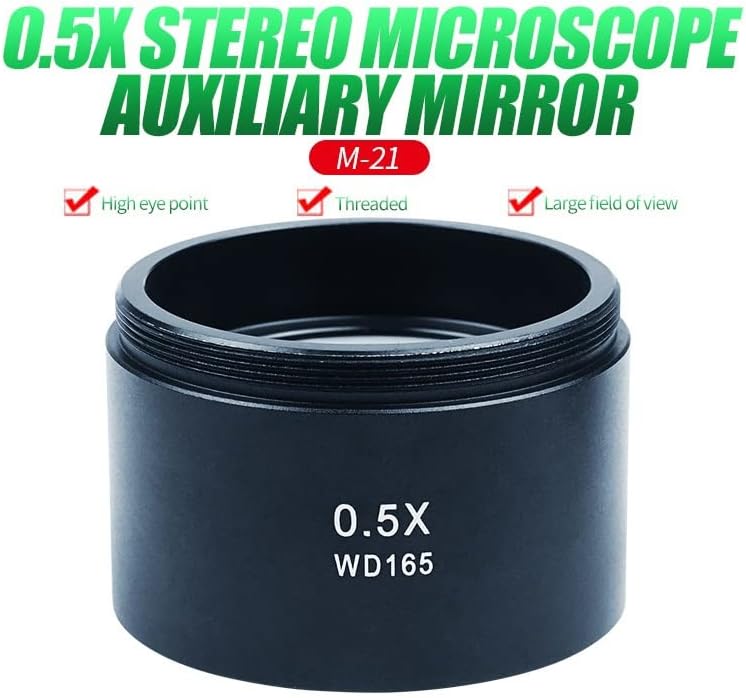 Acessórios para microscópio 0,5x 0,7x microscópio estéreo trinocular, lente de vidro, consumíveis de laboratório de acessórios