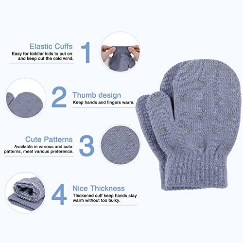 Century Star Toddler Mittens Winter Luvas quentes Magias Magic Stretch For Boys Girls Knit