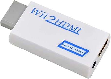 Conversor E -UNIVERSAL Wii para HDMI, Adaptador Wii HDMI 720p/1080p Vídeo de saída de saída e áudio de 3,5 mm - Compatível