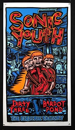 Sonic Youth Poster Electric Factory 1995 Silkscreen S/N 500 assinado John Howard