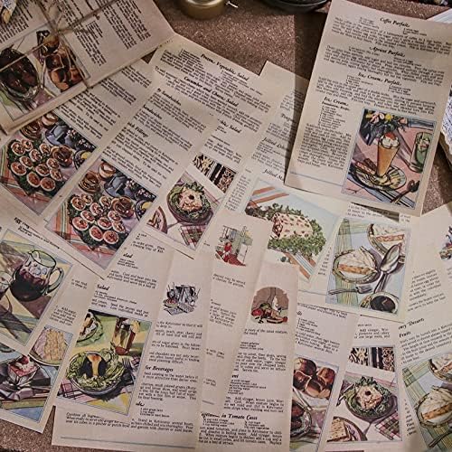 90 folhas de papel scrapbook, kit de artesanato de suprimentos de scrapbooking, material estético vintage