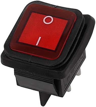 Aexit DPST 2 interruptores de parede Posição 4 Termimal Button Red Botão Água de barcos Dimmer interruptores Rocker Switch