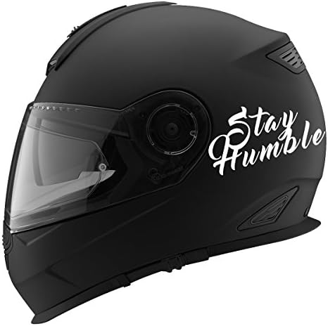 Mantenha -se humilde decalque de capacete de motocicleta de corrida de automóveis automáticos - 5 - branco
