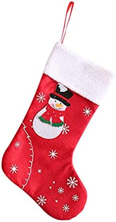 Decorações de Natal, meias vermelhas de elementos de natal