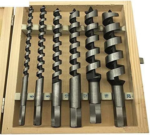 Conjunto de broca de peças XMEIFEI 6pcs/conjunto de 230 mm de comprimento 6/8/10/21/16/20mm de broca de broca de madeira