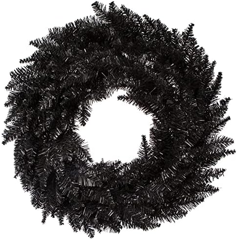 Vickerman 36 Black Fir Artificial Christmas Greath, Unit - Faux Christmas Wreath - decoração de casa sazonal interna