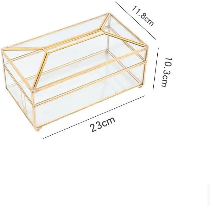 Ganfanren Caixa de tecido criativo bombeando papel doméstico sala de estar transparente caixa de armazenamento de tecidos armazenamento