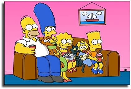 Los Simpsons Homer Simpson Poster Decorativo Pintura Canvas Arte da parede Posters de sala de estar Pintura de quarto 16x24inch