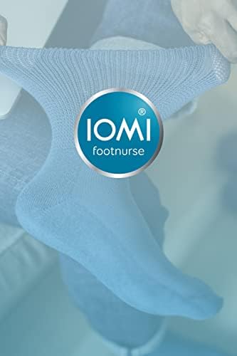 IOMI - 3 pacote de meias diabéticas extras largas para pernas inchadas em 2 cores e 4 tamanhos