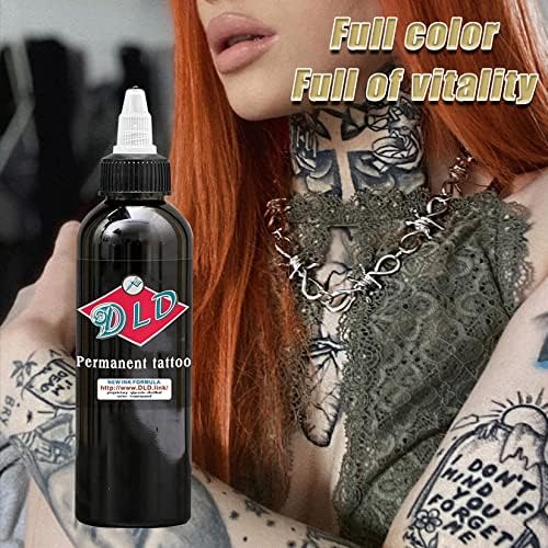Yaami Black Tattoo Ink 4 oz/Bottle US Supplies Padrão Supplies Permanente - Tattoo Ink Black for Art Tattoo