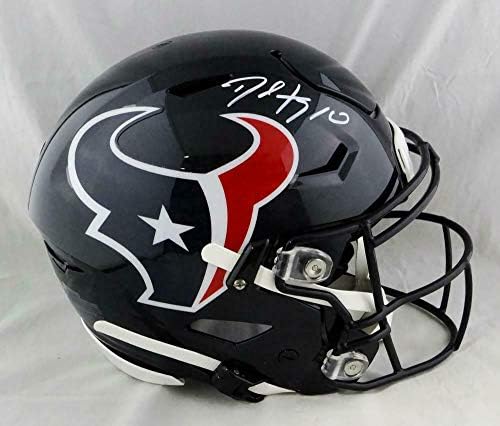 DeAndre Hopkins assinou Houston Texans f/s Speedflex Capacete - JSA W Auth *White - Capacetes NFL autografados