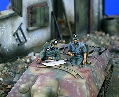 Goodmoel 1/35 WWII Soldado de Resina Tanque Alemã da Segunda Guerra Mundial Kit/Kit em miniatura não montada e sem pintura/YH-3063