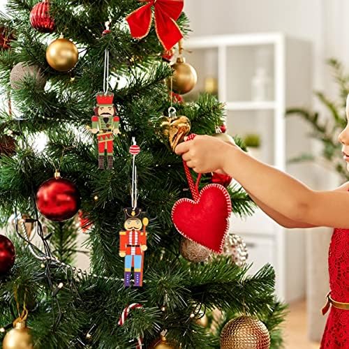 PretyZoom 96 PCs Ornamentos de figura de natal Decorações de quebra -nozes decorativas de pingente de pingente de Natal