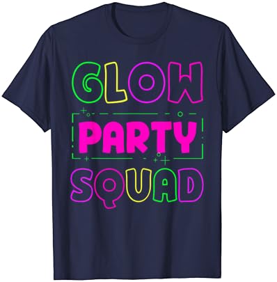 T-shirt de amante da festa do esquadrão de festas Glow