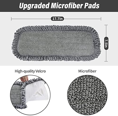 Microfibra Spray MOP Cabeças de reposição para limpeza de piso molhado ou seco e esfregar as cabeças laváveis ​​reutilizáveis ​​Cabeças