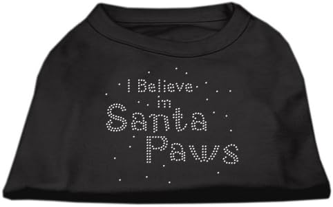 Eu acredito na camisa de cachorro de Santa Paws Black XS