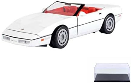 Diecast Car W/Exibir estampa - 1986 Chevy Corvette Convertible, White - Showcasts 73298AC/W - 1/24 Escala Diecast Model Toy