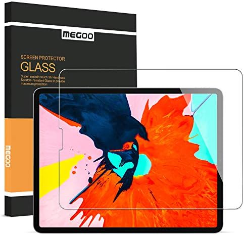 Protetor de tela Megoo Compatível para iPad Pro 12.9 , vidro temperado/alta sensibilidade/borda redonda, compatível para lápis de