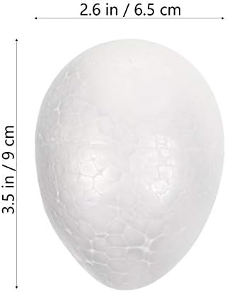 NUOBESTY OGY TOY TROY FOAMS DE Páscoa 50pcs Ovos de espuma de páscoa ovos brancos Modelagem de poliestireno Ovos de pásco