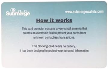 Submerge RFID Bloqueando mangas como cartões de mangas de cartão de crédito | Protetor de cartão de crédito | Este cartão