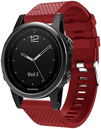 Zeehar Band for Fenix ​​5s, Substituição Silicone Silicone Sport Strap Watch Band para Garminix 5S Multisport GPS Watch