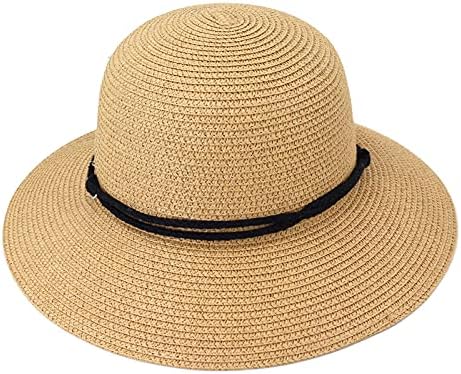Chapéu de palha de palha largo da mulher, capa de tampa ao ar livre de verão para o chapéu de sol para masculino, chapéu de