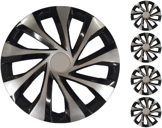Conjunto de copri de tampa de 4 rodas de 13 polegadas de 13 polegadas de prata preto
