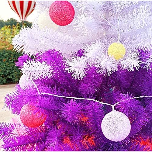 Dulplay 6,8 pés PVC Full Artificial Christmas Tree, com luzes LED e agulhas de PVC em árvores decoradas com cargos de pvc,