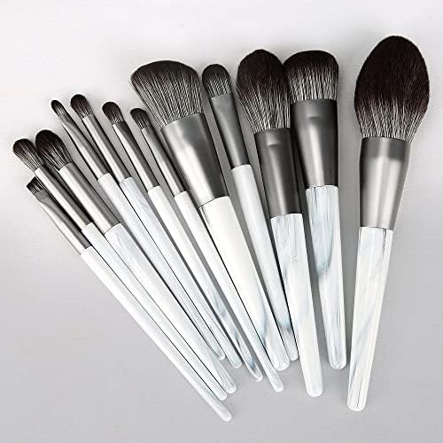 Walnuta 10 Makeup Brush Set Ferramentas de beleza Manças de madeira Brush de sombra Conjunto completo de escovas
