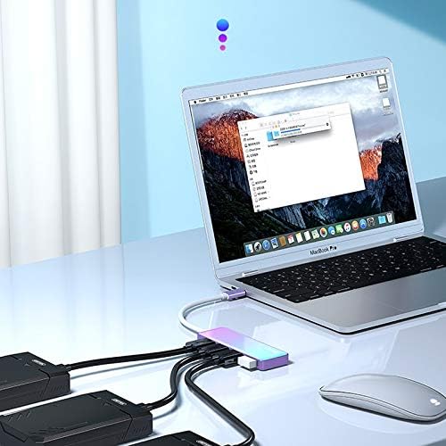 NIZYH USB 3.0 Gradiente Espelho de cor de gradiente Tipo TypeC Notebook externo Expansion