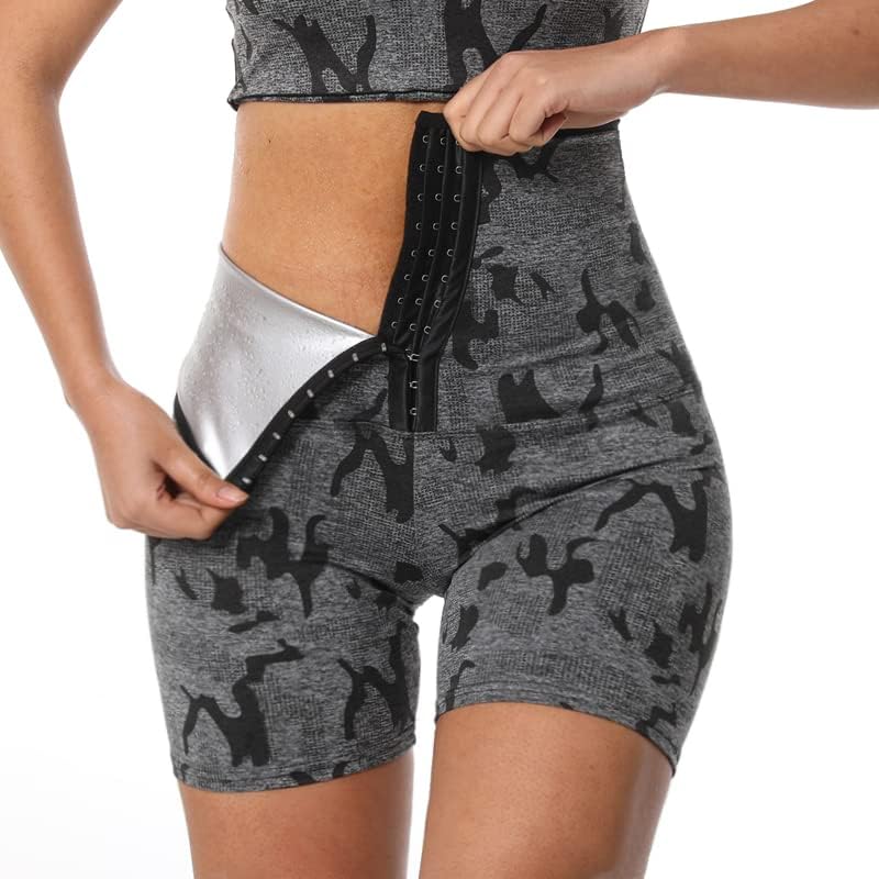 Shorts de sauna chiotop para mulheres treinador de cintura leggings alta cintura compressão treino