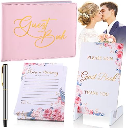 Livro de convidados de casamento painéis Conjunto de convidados elegante livro de convidados Recepção de casamento