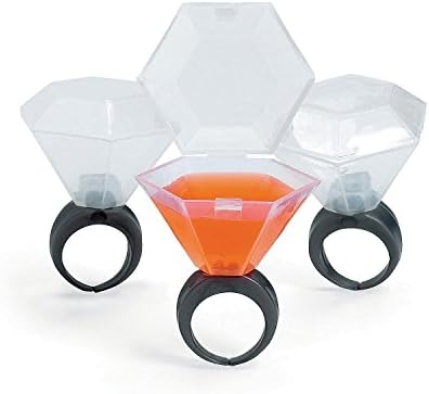 Favores de vidro de vidro de anel de casamento de plástico favores