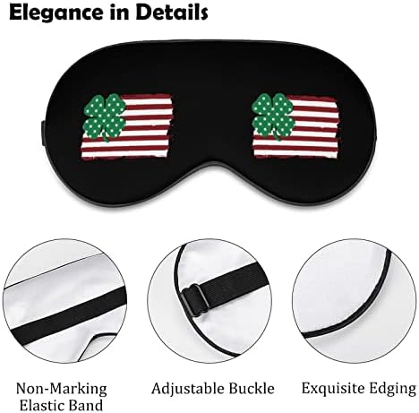 American Flag Irish Pride Clover máscara macia máscara ocular sombreamento Efetivo conforto máscara de sono com alcaça elástica
