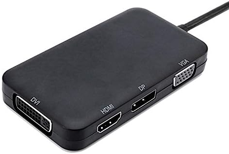 SBSNH 4-in-1 USB-C 3.1 Tipo C para HDMI DP DVI 4K VGA Multiport Cable Adapter Converter