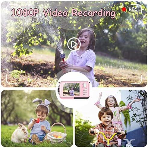 Câmera digital para crianças câmera à prova d'água de 10 pés FHD 1080p 30MP com câmera digital à prova d'água de 32g de cartão SD